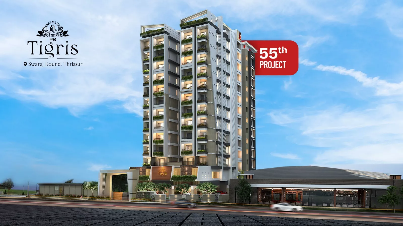 PB Tigris – Luxury Apartments near Swaraj Round, Thrissur